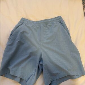 Men's Light Blue Athletic Mesh Shorts